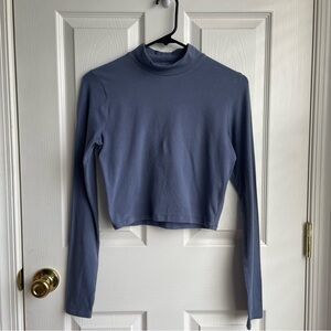 Hollister Cropped Mock Neck Top